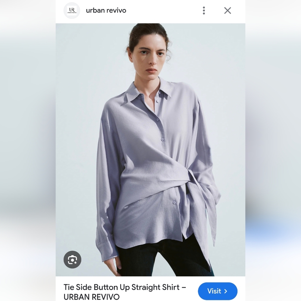 Urban Revivo Lavender Button Down Shirt